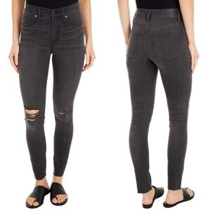 Madewell 9" Mid-Rise Skinny Jeans in Black Sea